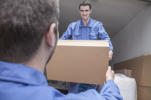 Removal team preparing a home move in Pentonville