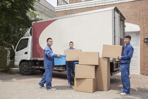 Man and van loading furniture for a move in Pentonville