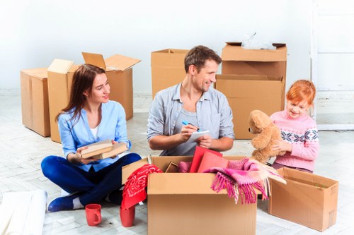 Local packing team helping a business move in Pentonville