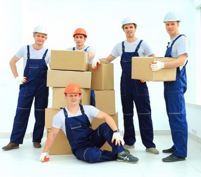 Packing materials and organised boxes prepared for a Pentonville relocation