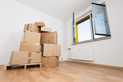 Packing materials and protected household items ready for a Pentonville relocation