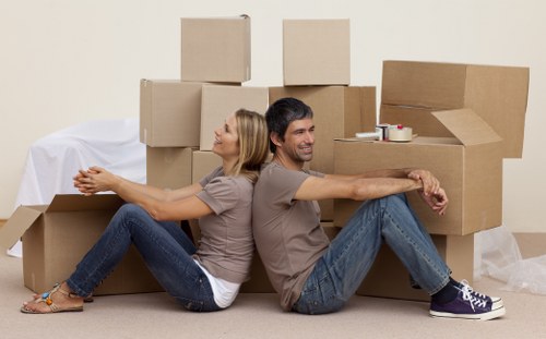 Checklist and packed boxes prepared for a Pentonville home or office move