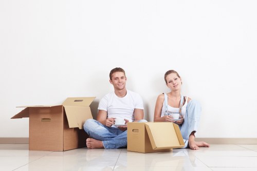 Local moving team loading furniture for a Pentonville move
