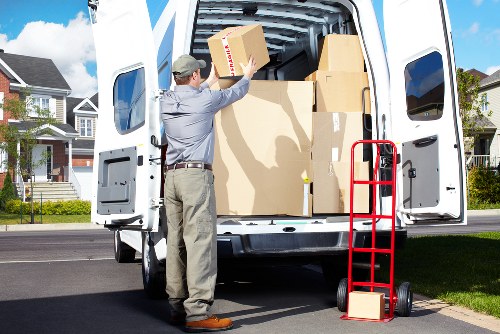 Packing and loading items into a moving van in Pentonville