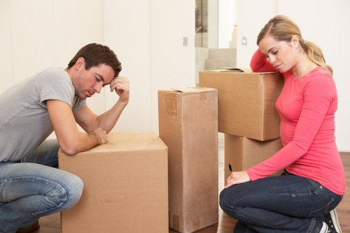 Furniture loading and unloading during a Pentonville house move
